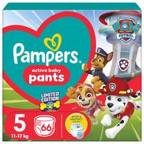 Sauskelnės-kelnaitės Pampers Paw Patrol, 5 dydis, 11 - 17 kg, 66 vnt.