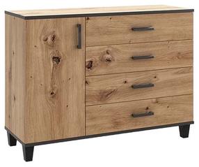 Komoda ADRK Pola 02, ąžuolo sp., 90 cm x 40 cm x 120 cm