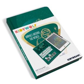 Piešimo lenta su LCD ekranu Kidy Draw Animals Around The World, žalia