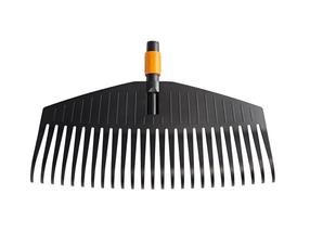Листовые грабли веерный Fiskars QuikFit 135013/1000642, без рукоятки, 520 мм, черный цв./oранжевый цв.