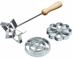 Küpsiste valmistamise komplekt Kitchen Craft Rosette Cookies, 35 cm, pruun v./hõbe v., 4 tk