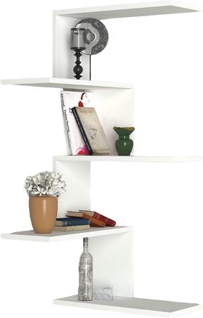 Sieninė lentyna Kalune Design Caniko 745DCD1611, balta sp., 109 cm x 29.6 cm x 51.5 cm