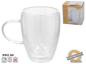  Dubultā stikla krūze Kitchen&GO, caurspīdīga krās., 0.35 l