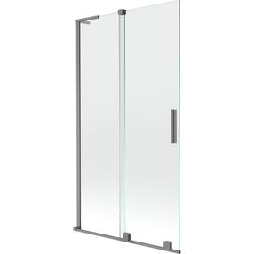 Dušo sienelė Mexen Velar L, 100 cm x 150 cm, skaidri sp./gun metal sp./grūdintas