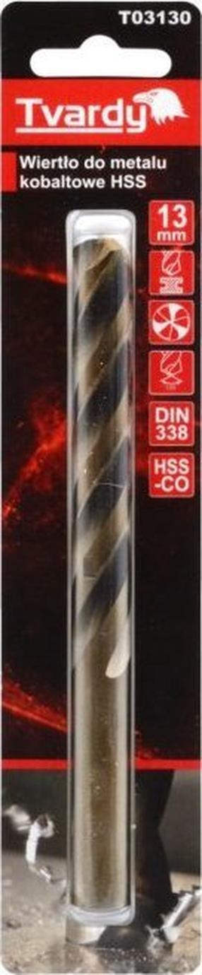 Metalo grąžtas Tvardy, metalas/nerūdijantysis plienas/aliuminiui, hss-co, cilindrinis, 13 mm x 14.8 cm