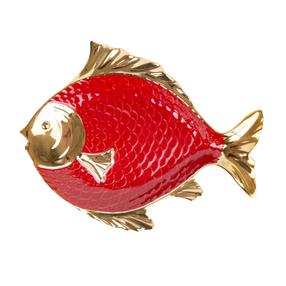 Блюдце серверивочная Home4you Goldfish, 36 см x 44 см, красный цв.