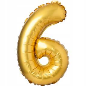 Fooliumist õhupall number Arpex Nr. 6, kuldne v.