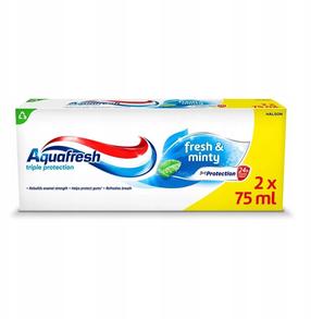 Zobu pastu komplekts Aquafresh Fresh & Minty, piparmētru garša, 75 ml