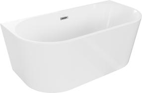Vonia, kampinė Mexen Oval, 170 cm x 80 cm x 58 cm, balta sp.