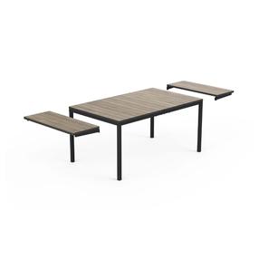 Aialaud Keter Deco Porto Nova Extendable, must v./naturaalne saar v., 160 - 240 cm x 94 cm x 75 cm