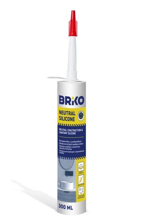 Герметик Briko Neutral Silicone, 300 мл, прозрачный цв.