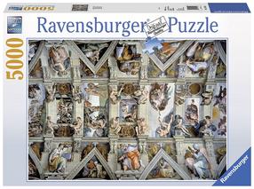 Dėlionė Ravensburger Frescoes of the Sextine Chapel 17429, 153 cm x 101 cm, 5000 vnt., įvairių spalvų