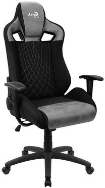 Spēļu krēsls AeroCool Earl, 70 x 70 x 127 - 137 cm, melna krās./pelēka krās.