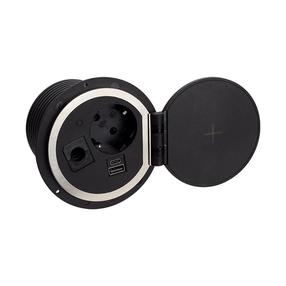 Sisseehitatud pikendusjuhe Design Light SAMBOBOX-U-2-01, 2 x 0.75 mm², 1.8 m, IP20, 1 pesa, must v.