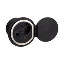 Sisseehitatud pikendusjuhe Design Light SAMBOBOX-U-2-01, 2 x 0.75 mm², 1.8 m, IP20, 1 pesa, must v.