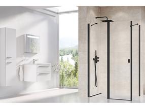 Dušo sienelė Ravak Chrome CRV2, 90 cm x 195 cm, juoda sp./grūdintas