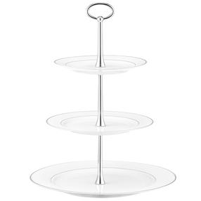 Serviravimo padėklas Ambition Aura Silver, 27 cm x 34 cm, 27 cm, Balta sp.