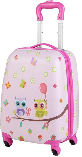 Laste kohver Marko Owl, erivärviline/roosa v., 32 l, 23 x 32 x 48 cm