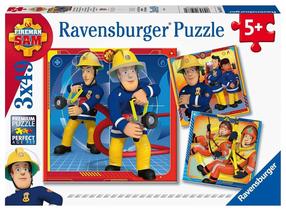 Пазл Ravensburger Fireman Sam 3x49 05077, 21 см x 21 см, 147 шт., многоцветный