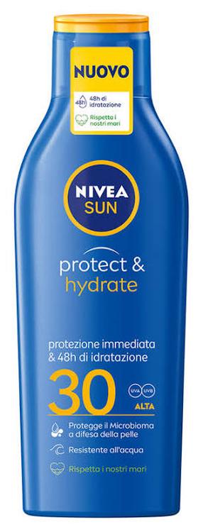 Pienelis įdegio priežiūrai kūnui Nivea Sun Protect & Hydrate SPF30, 200 ml