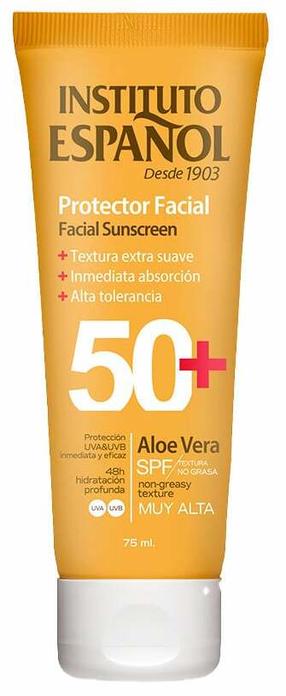 Крем для ухода за загаром для лица Instituto Español Aloe Vera SPF50+, 75 мл