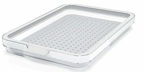 Органайзер для холодильника Cauma 1.3 l THK-090803, 28.2 см x 18.4 см, прозрачный цв./белый цв.