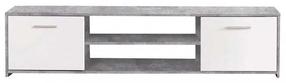 Pakabinama spintelė Forte Paco, balta sp./pilka sp., 42.1 cm x 160 cm x 38.2 cm
