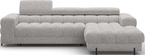 Kampinė sofa - lova Felro Pellerito 20, pilka sp., dešininė, 181 x 285 cm x 93 cm