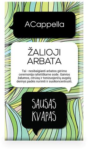 Aromatinis maišelis ACappella Green Tea 11 g, bergamotė, citrusiniai, žalumos natos.