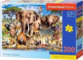 Dėlionė Castorland Savanna Animals 454550, 29 cm x 40 cm, 200 vnt., įvairių spalvų