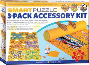 Puzļu šķirošanas konteineri Eurographics Smart-Puzzle 3-Pack Accessory Kit 8955-0107, 19.7 cm x 19.7 cm, 3 gab., dzeltena krās.