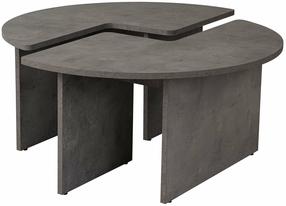 Kavos staliukas Nordure Moira, pilkas, 90 cm x 90 cm x 41 cm