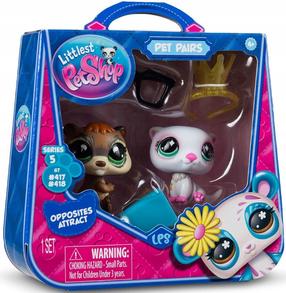 Набор фигурок, c аксессуарами Tm Toys Littlest Pet Shop Pet Pairs, 2 шт., (цвет/дизайн выбирается случайным образом)