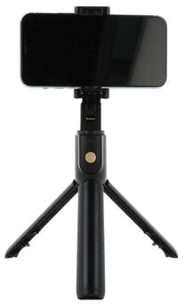 CP K07 2in1 Selfie Stick & Video WEB skambutis stalas statīvs su belaidžiu mygtuku iki 70cm Juodas
