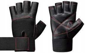 Treniruočių pirštinės Body Sculpture Leather Gloves, juoda sp., L
