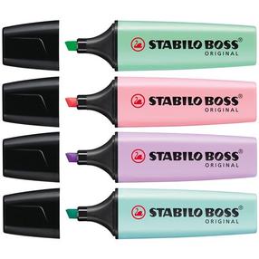 Teksto žymeklis Stabilo, žalia sp./rožinė sp./violetinė sp., 4 vnt.