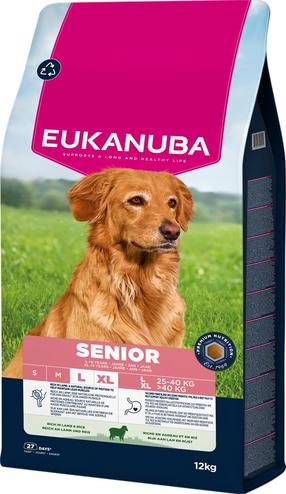 Kuiv koeratoit Eukanuba Senior Large Lamb and Rice, lambaliha/riis, 12 kg