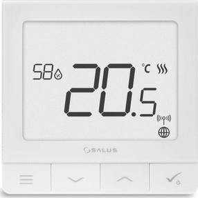 Programmeeritav küttetermostaat Salus Controls Quantum SQ610RF, seinakinnitus, valge v., 8.6 cm, 5 - 35 °C