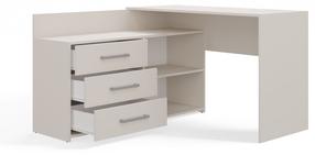 Kampinis rašomasis stalas Dany, 120 cm x 50 cm, 76 cm, smėlio sp.