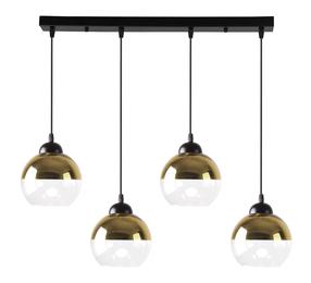 Šviestuvas kabinamas Candellux Lighting Contessa, E27, 4 x 40 W, aukso sp. / juoda sp., 15 x 13 cm