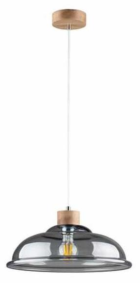 Valgusti rippuv Spot-Light Molde, E27, 1 x 60 W, läbipaistev v./hall v. / tamm v., 34 x 15 cm