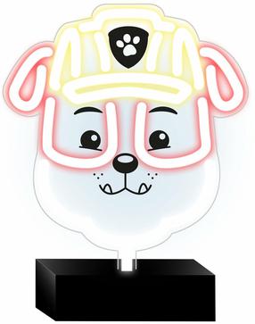Dekoracija "Šuo"/"Paw Patrol" Forever Light Rubble OW-120446 su LED apšvietimu, 25 cm, balta sp./raudona sp./geltona sp.