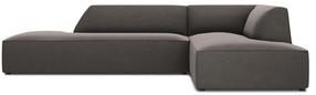 Kampinė sofa Micadoni Home Ruby Modular 4 Seats, tamsiai pilka sp., dešininė, 273 x 180 cm x 69 cm