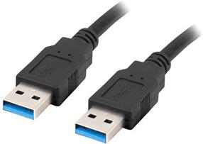 Kaabel Lanberg USB - USB CA-USBA-30CU-0005-BK USB, USB, 0.5 m, must v.