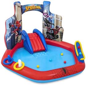 Bassein, laste Bestway Spider Man LT14714, sinine v./punane v. 211 cm x 206 cm x 127 cm