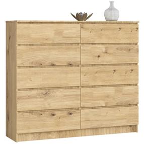 Komoda Akord K140, artisan oak sp., 121 cm x 138 cm x 40 cm