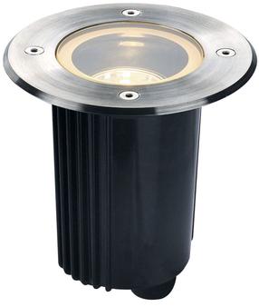 Įleidžiamas lauko šviestuvas SLV Dasar 80, 35W, GU10, IP67, nerūdijančiojo plieno sp., 13 cm x 16.5 cm
