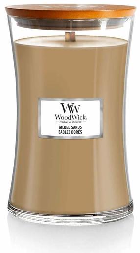 Žvakė, aromatinė WoodWick Gilded Sands, 130 h, 610 g, Ruda
