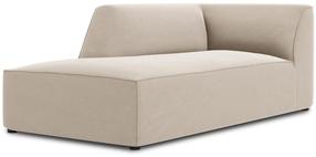 Sofa Micadoni Home Ruby Velvet Chaise Longue, šviesiai ruda sp., kairinė, 181 x 93 cm x 69 cm