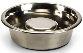 Bļoda dzīvniekam Beeztees Slow Feeder, 16 cm x 16 cm, sudraba krās.